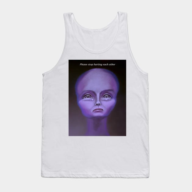 Jrooti - Please Stop Hurting Each Other Tank Top by SandiaOFC